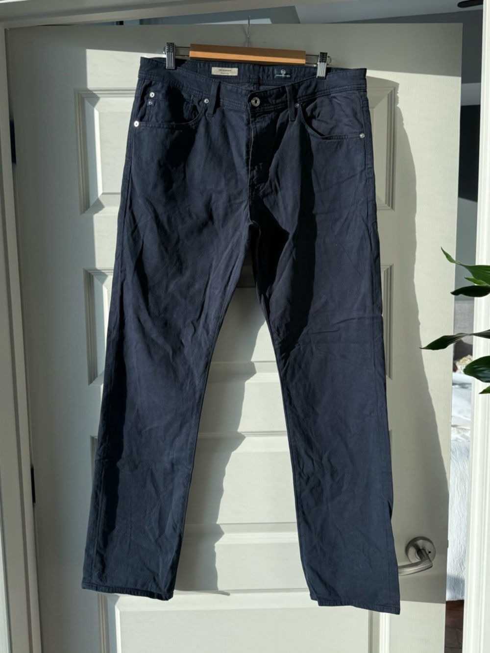 Ag Adriano Goldschmied Men's Navy Straight Jeans